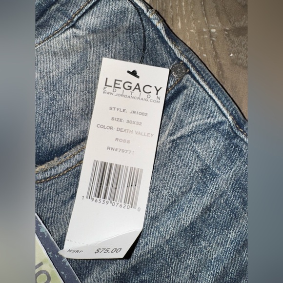 - JORDAN CRAIG ROSS LEGACY EDITION MENS SKINNY JEAN BLIE WASH 30/32 - Picture 6 of 7
